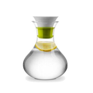 Jarra de agua de cristal con tapa de cerámica