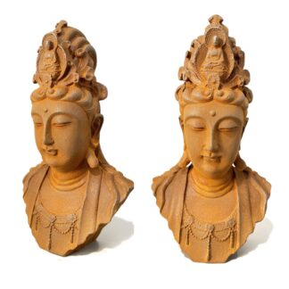 Cabeza de Bhuda de hierro fundido