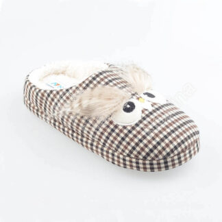 Zapatilla de búho a cuadros