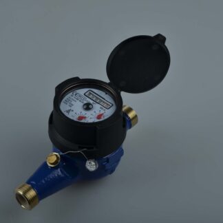 Medidor de agua de paletas secas de chorro múltiple con registro y sello de cobre