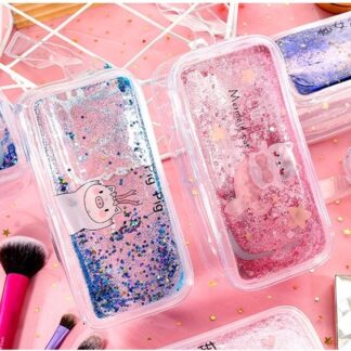 Cartuchera con líquido glitter