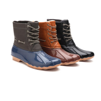 Zapatos de nieve calidos impermeables de PVC para mujer