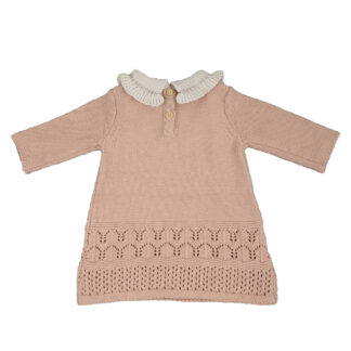 Vestido de punto Jacquard para recién nacido