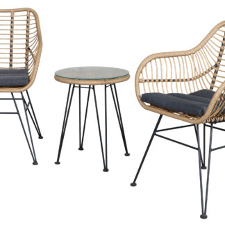 Juego de Bistró de Mimbre