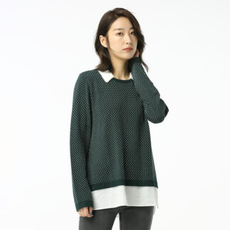 Buzo De Punto De Seda De Jiaxin Con Tela Tejida