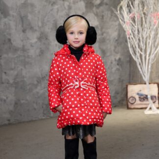Abrigo de lunares para niña