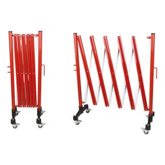 Barrera metálica expandible