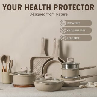 Juego de ollas y sartenes antiadherentes