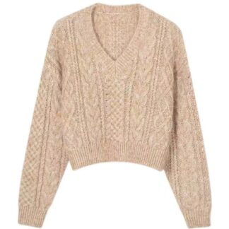 Buzo tejido escote en V