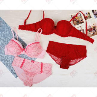 Set de bombacha y brassiere con relleno