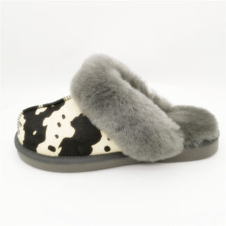 Pantuflas de mujer con piel