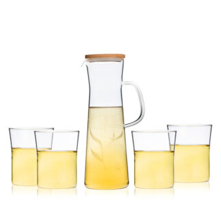 Juego de jarra de vidrio