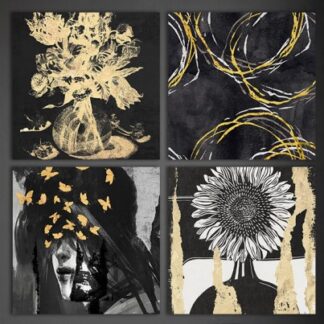 Arte decorativo de pared: juego de 4 lienzos