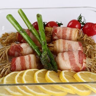 Fuente cuadrada de vidrio