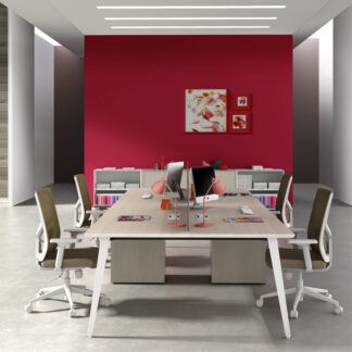 Estación de trabajo oficina para 4 personas