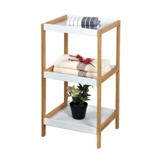 Estantes de madera de 3 niveles