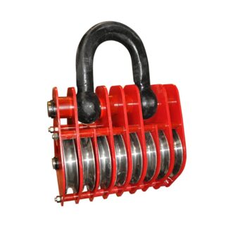 Bloque de polea tipo enlace de ocho ruedas