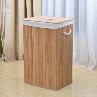 Cesto de estera de bambú