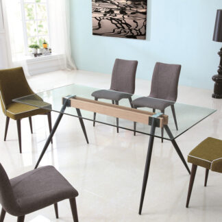Mesa de comedor de vidrio