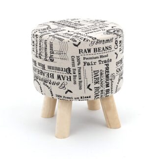 Otomana con patas de madera