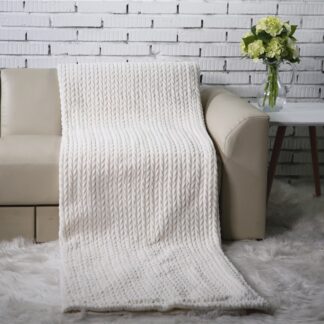 Manta de poliéster efecto tejido